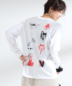 VEIL / Print Longsleeve White