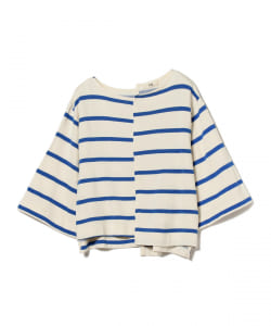 ▲○Uhr / Wide Sleeve Border Long Tee