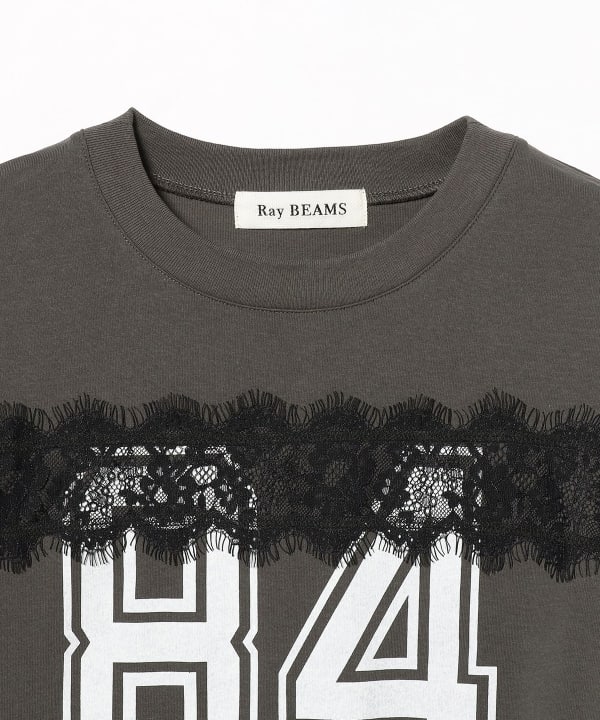 Ray BEAMS Ray BEAMS Ray BEAMS / Number logo yoke T-shirt (T-shirt