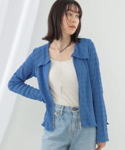 ▲Ray BEAMS / シャーリング ジップ シャツ