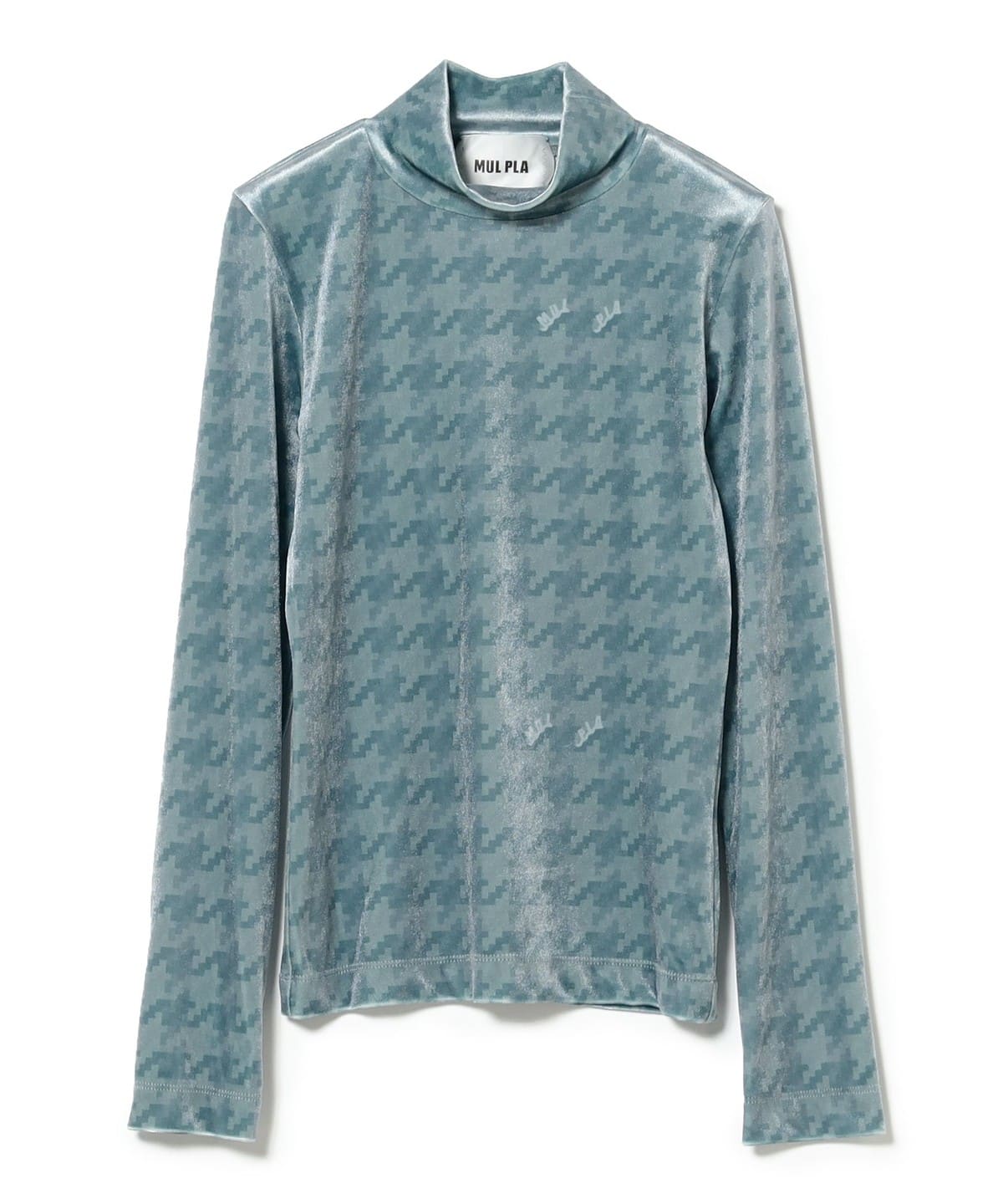 MUL PLA / Handstooth Velor Top Tシャツ・カットソー WOMEN BLUE S MUL PLA / Handstooth Velor Top Tシャツ・カットソー WOMEN BLUE S