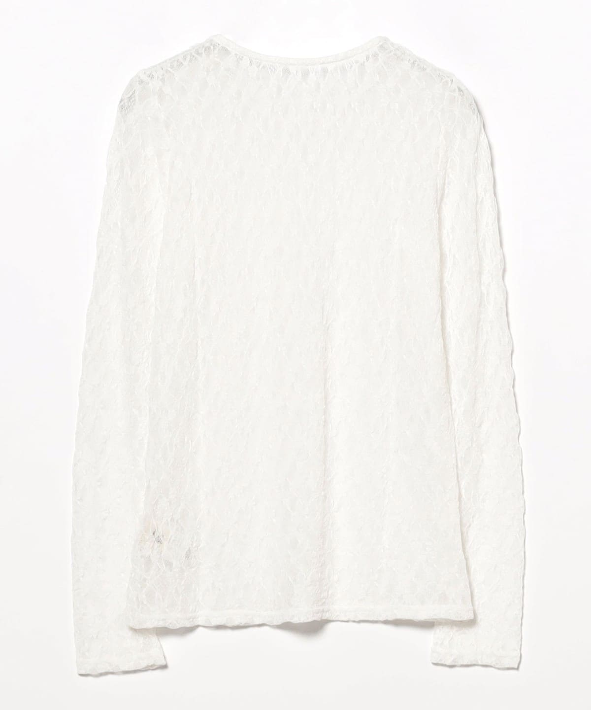 新品　Ray BEAMS / ストライプ レース クルーネック トップス Ray BEAMS（レイビームス）の「Ray BEAMS / ストライプ レース クルー