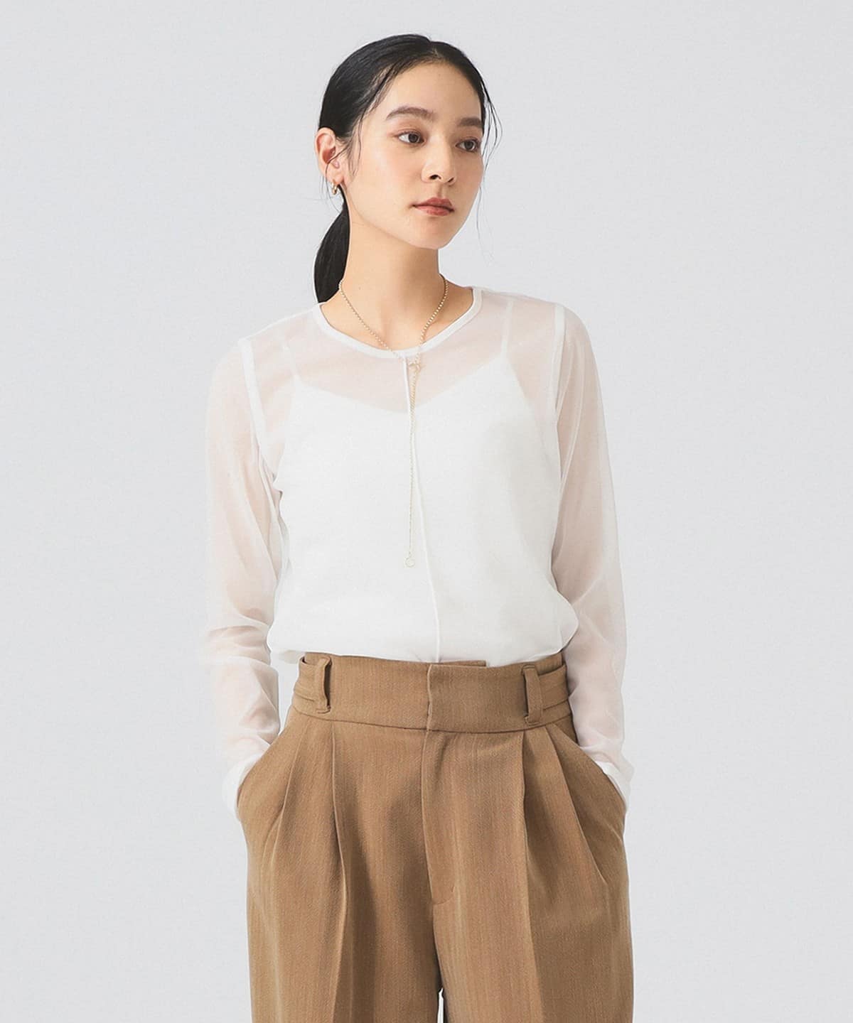 Ray BEAMS（レイ ビームス）シアー センター シーム Tシャツ（Tシャツ