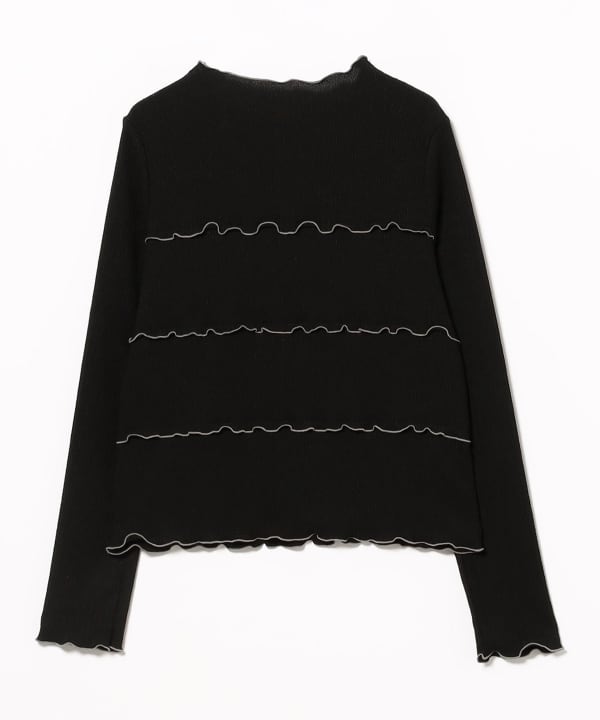 Ray BEAMS（レイ ビームス）キリカエ フリル ボーダー Tシャツ
