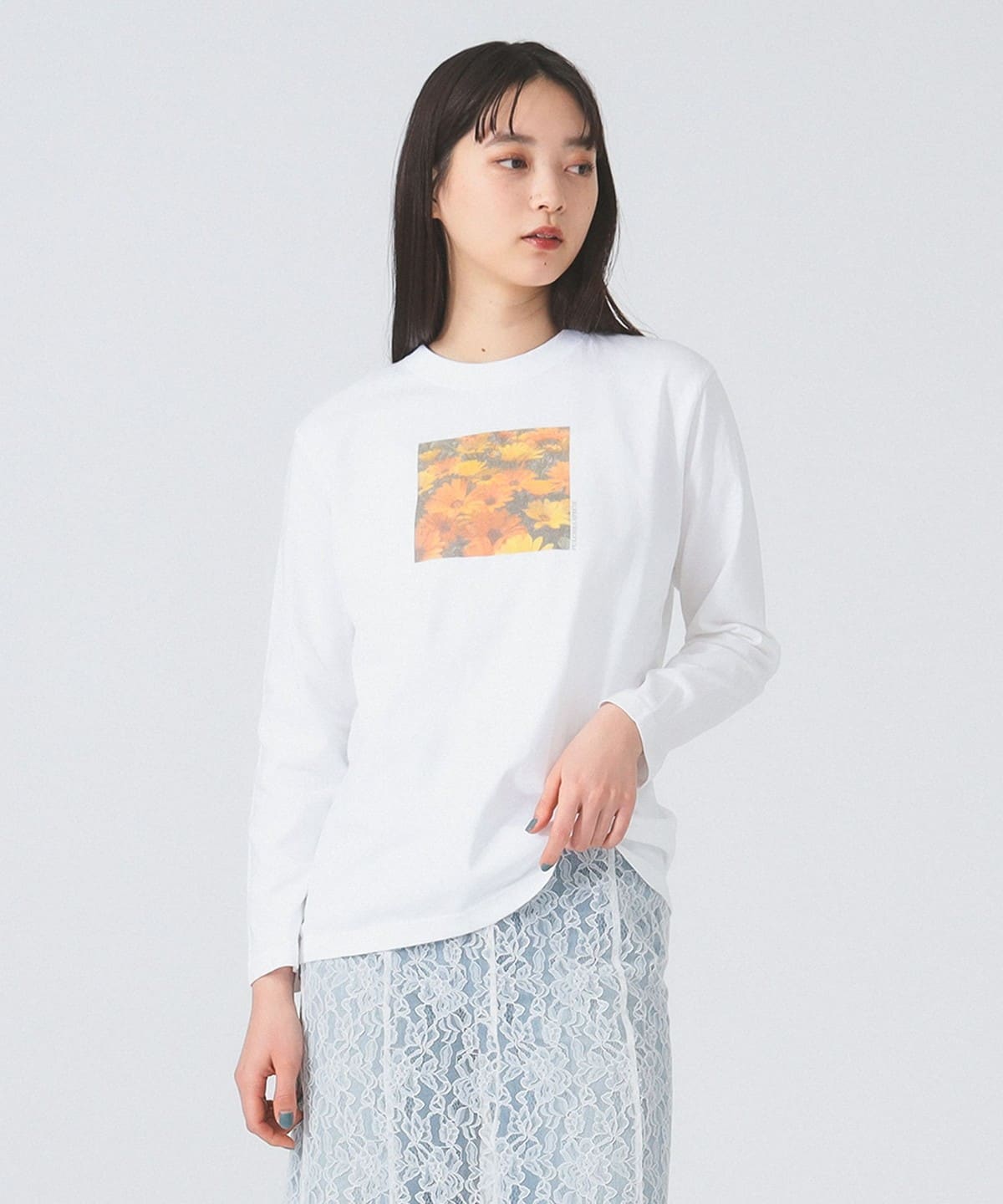 Ray BEAMS（レイ ビームス）【別注】Available Today / Flower ロングスリーブ Ｔシャツ（Tシャツ・カットソー Tシャツ ）通販｜BEAMS