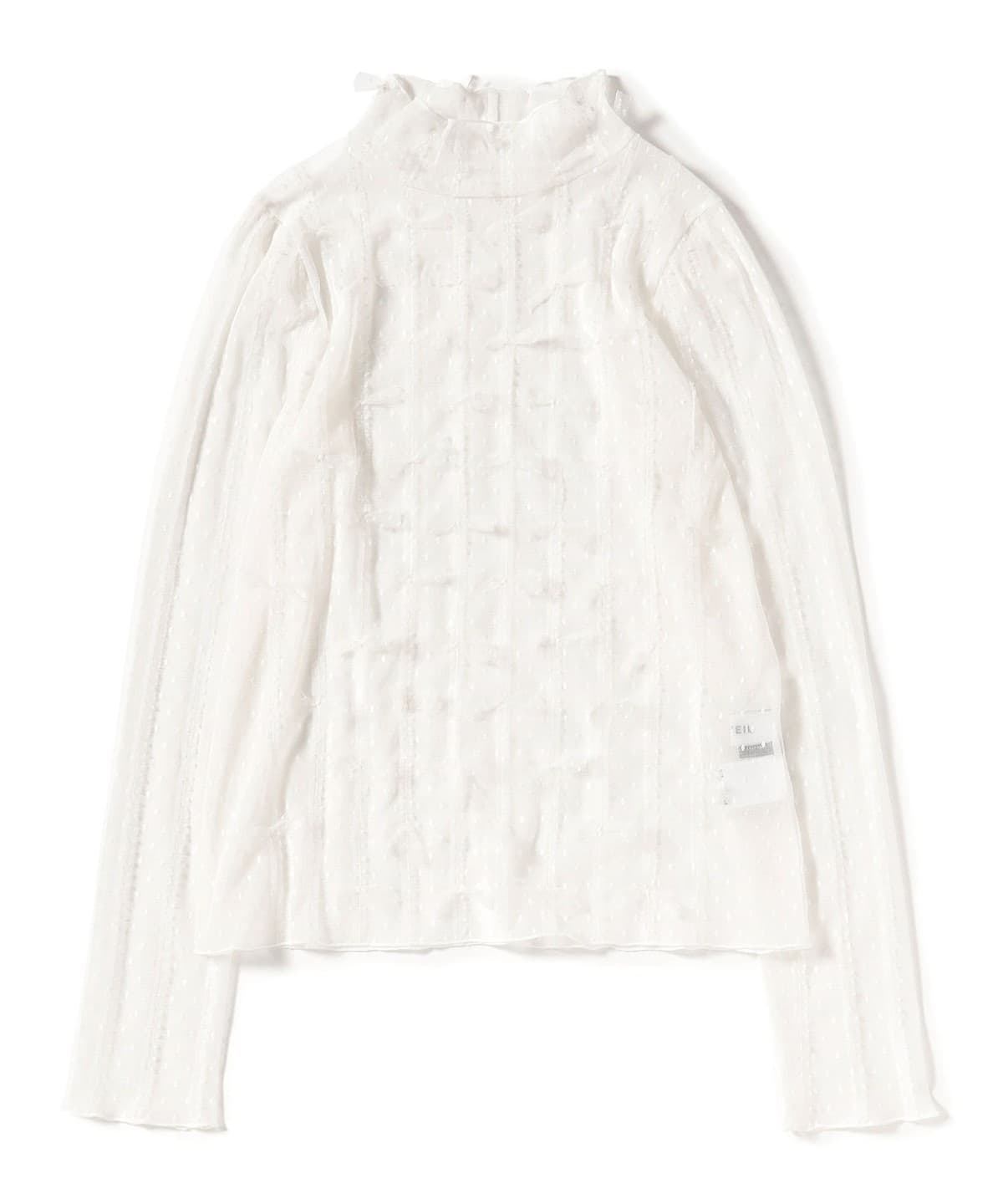 MUVEIL ミュベール / チュールリボンロングスリーブカットソー Tシャツ・カットソー WOMEN WHITE 38 MUVEIL ミュベール / チュールリボンロングスリーブカットソー Tシャツ・カットソー WOMEN WHITE 38