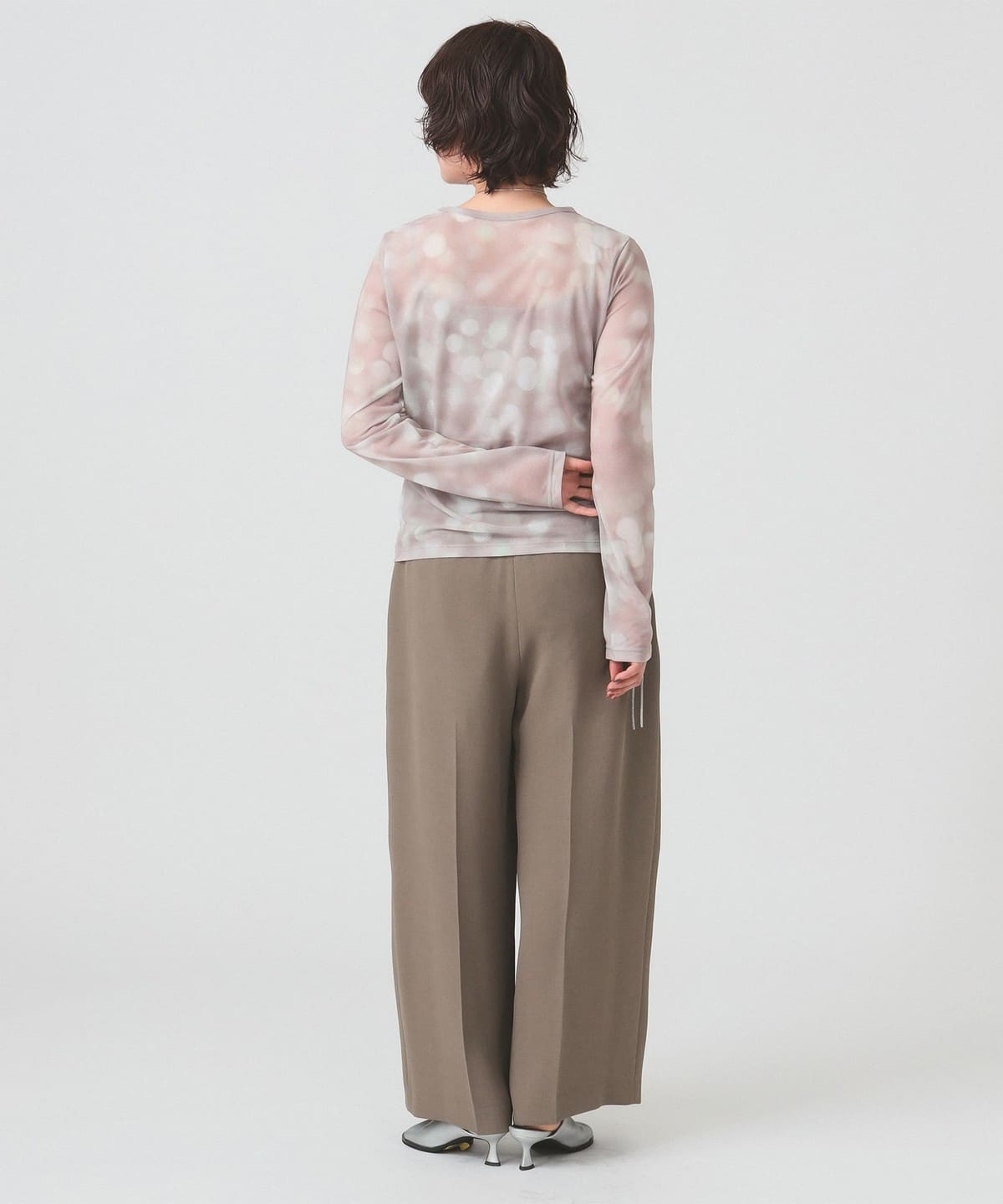 Ray Beams RBS シアー ドットプリントTシャツ*ベージュ系 Ray BEAMS（レイ ビームス）RBS / シアー ドット プリント T