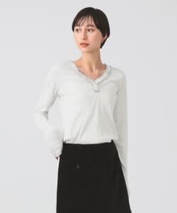 ギャザー ブレード Vネック トップス