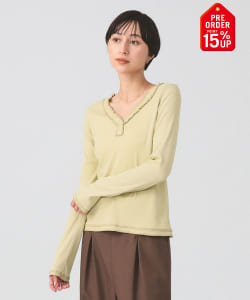 【+15%ポイントUP】ギャザー ブレード Vネック トップス