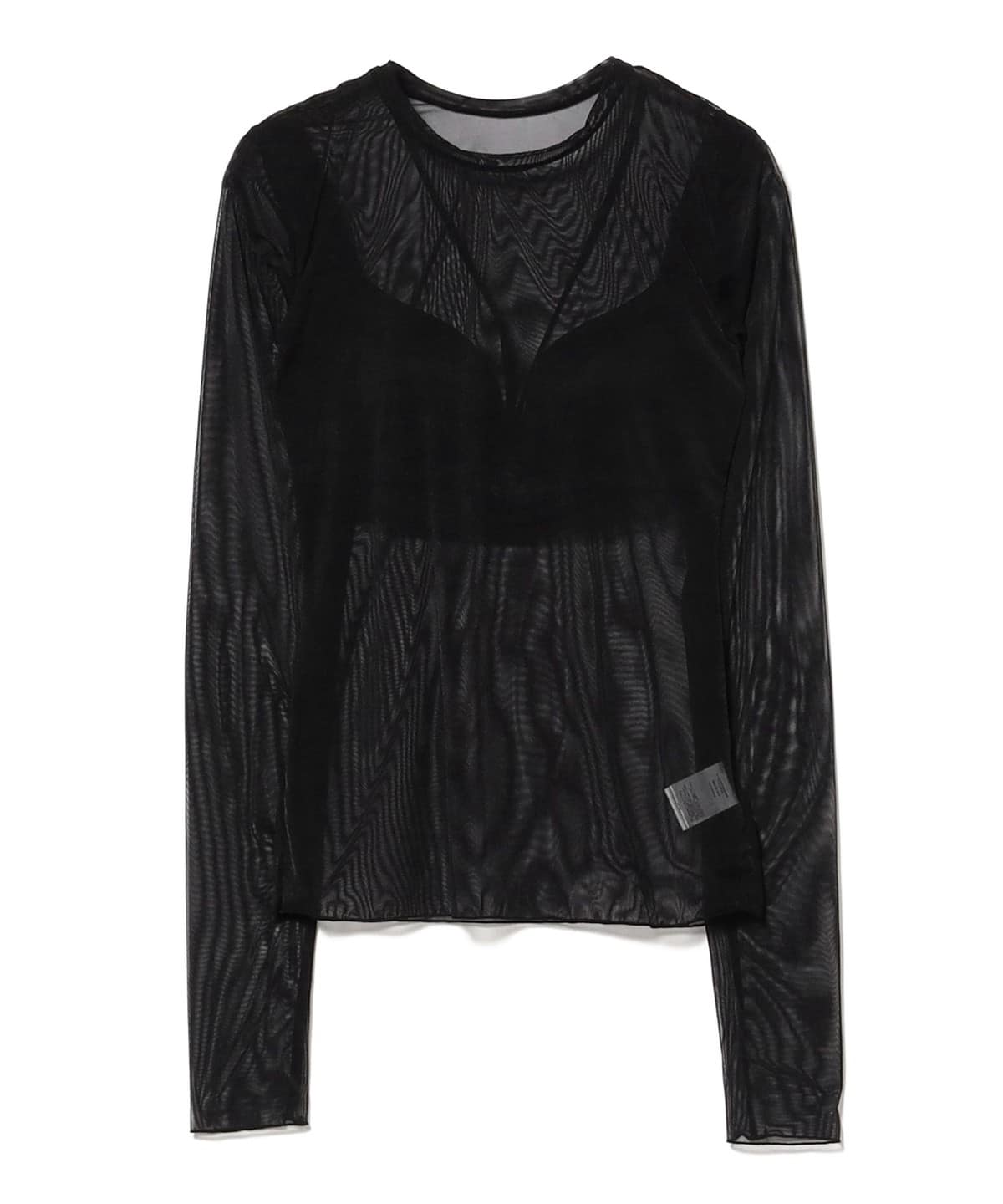 NICENICE MOMENT / MESH LS SHELL Tシャツ・カットソー WOMEN MESH BLACK S/A-C NICENICE MOMENT / MESH LS SHELL Tシャツ・カットソー WOMEN MESH BLACK S/A-C