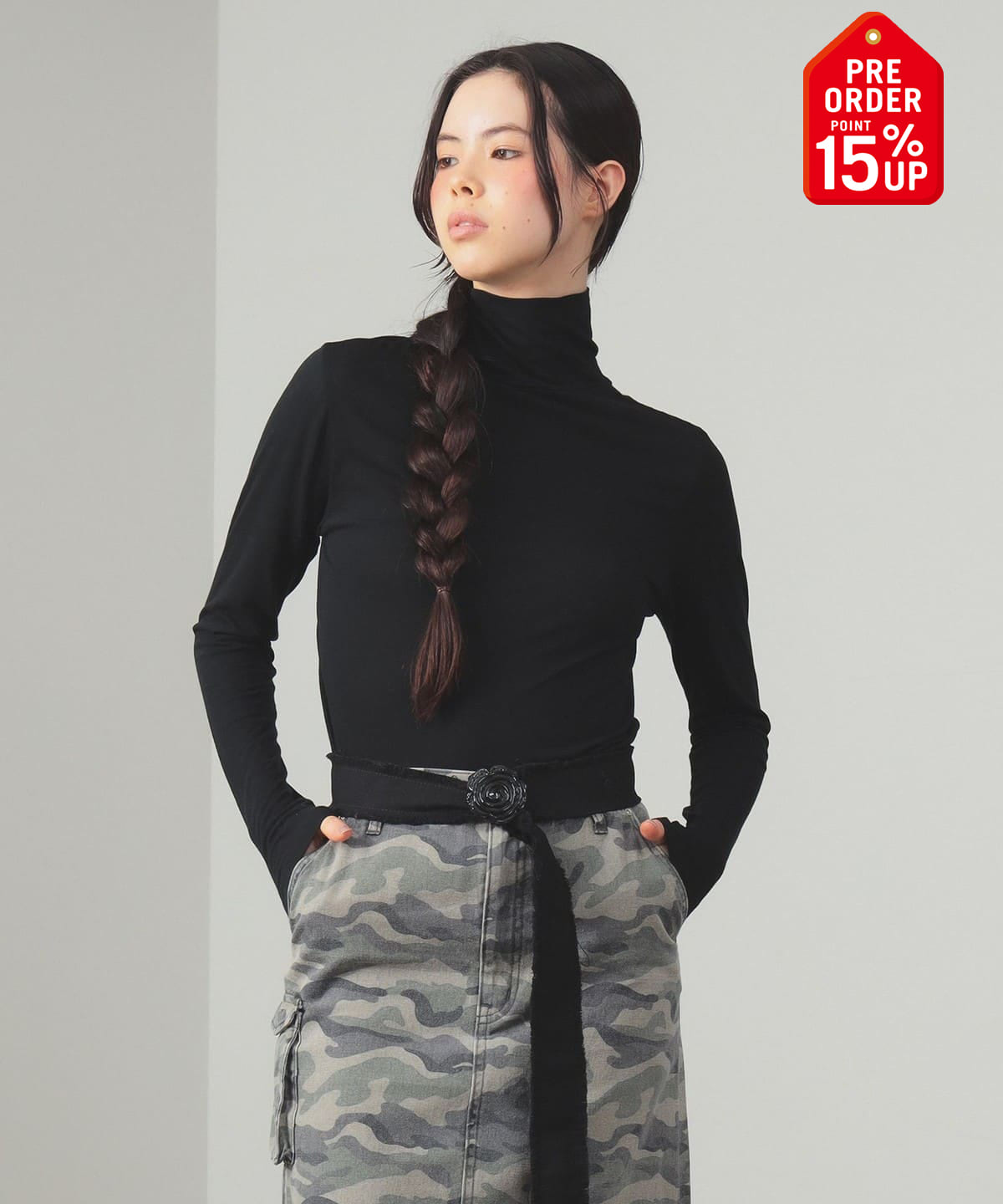 【+15%ポイントUP】ソフト 天竺 タートルネック トップス Tシャツ・カットソー WOMEN BLACK ONE SIZE 【+15%ポイントUP】ソフト 天竺 タートルネック トップス Tシャツ・カットソー WOMEN BLACK ONE SIZE