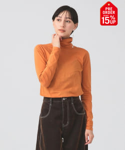 【+15%ポイントUP】ソフト 天竺 タートルネック トップス
