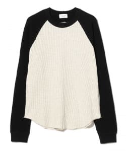 UNUSED / Long-sleeve waffle T-shirt