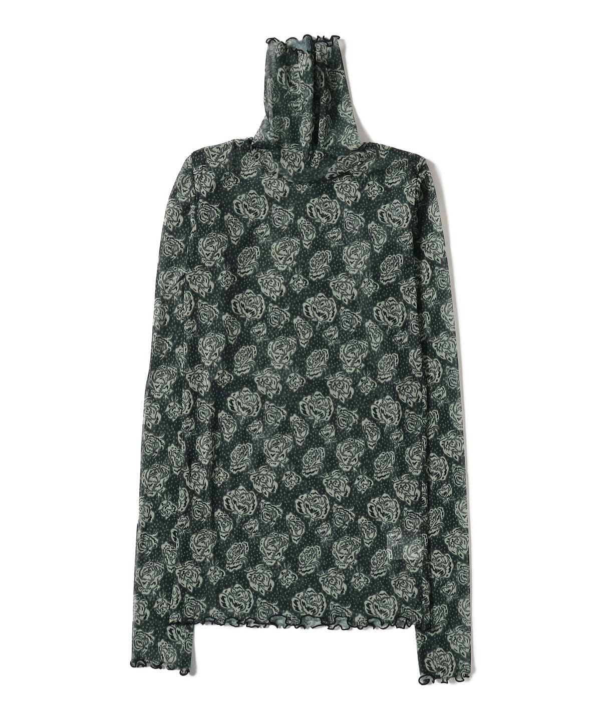 FUMIE=TANAKA / フラワー メッシュ ロングスリーブ Tシャツ・カットソー WOMEN ☆BLACK 1 FUMIE=TANAKA / フラワー メッシュ ロングスリーブ Tシャツ・カットソー WOMEN ☆BLACK 1