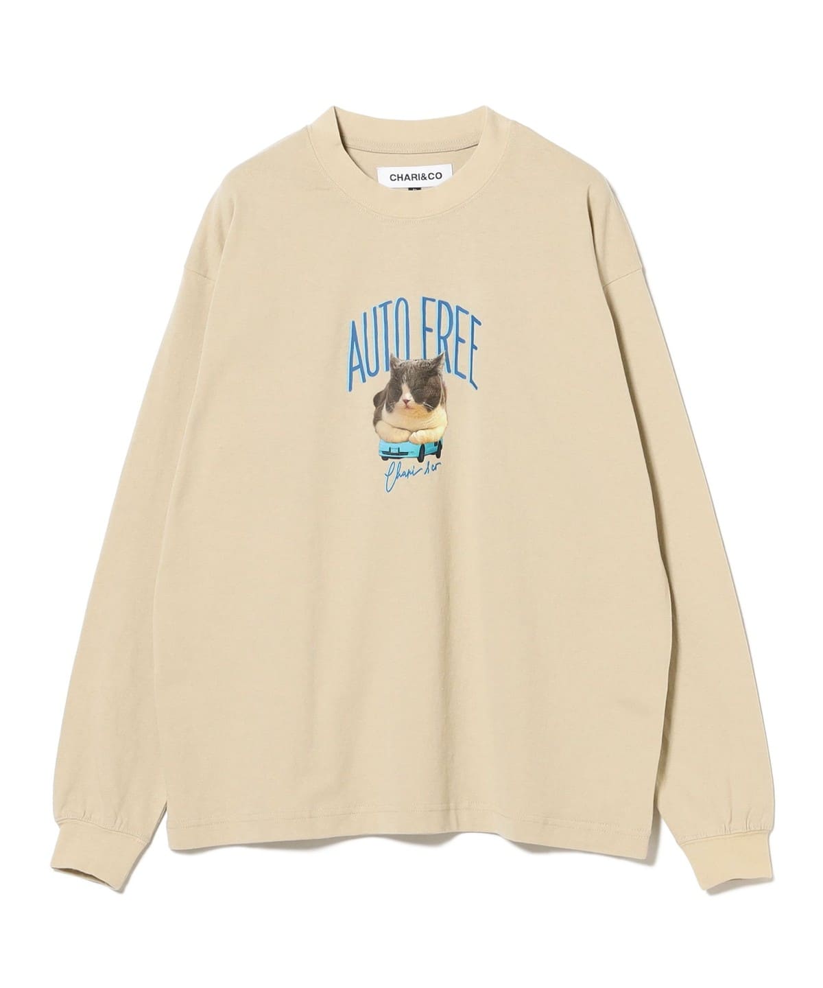 【別注】CHARI & CO チャリアンドコー / AMUCHAN AUTO FREE CREW SWEAT トップス WOMEN BEIGE ONE SIZE 【別注】CHARI & CO チャリアンドコー / AMUCHAN AUTO FREE CREW SWEAT トップス WOMEN BEIGE ONE SIZE