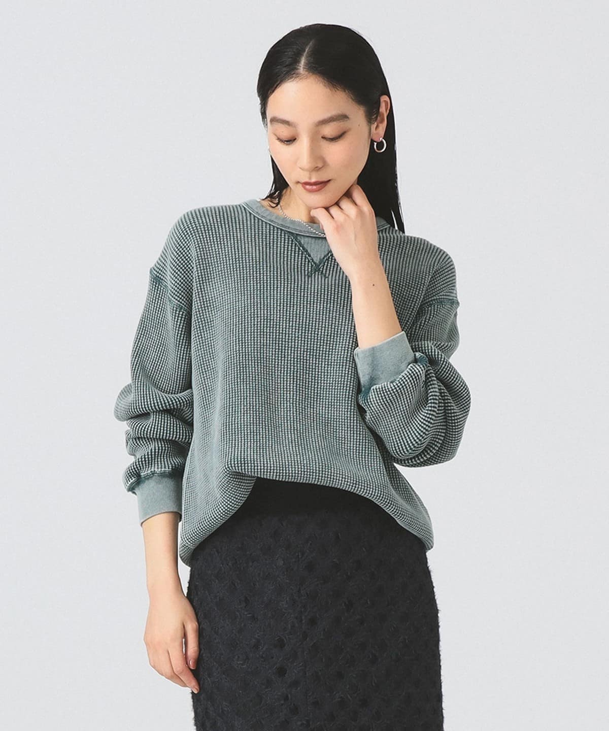 Lee リー / HEAVY WAFFLE CREW Tシャツ・カットソー WOMEN GREEN S Lee リー / HEAVY WAFFLE CREW Tシャツ・カットソー WOMEN GREEN S