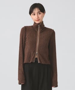 シャギー ジップ カーディガン