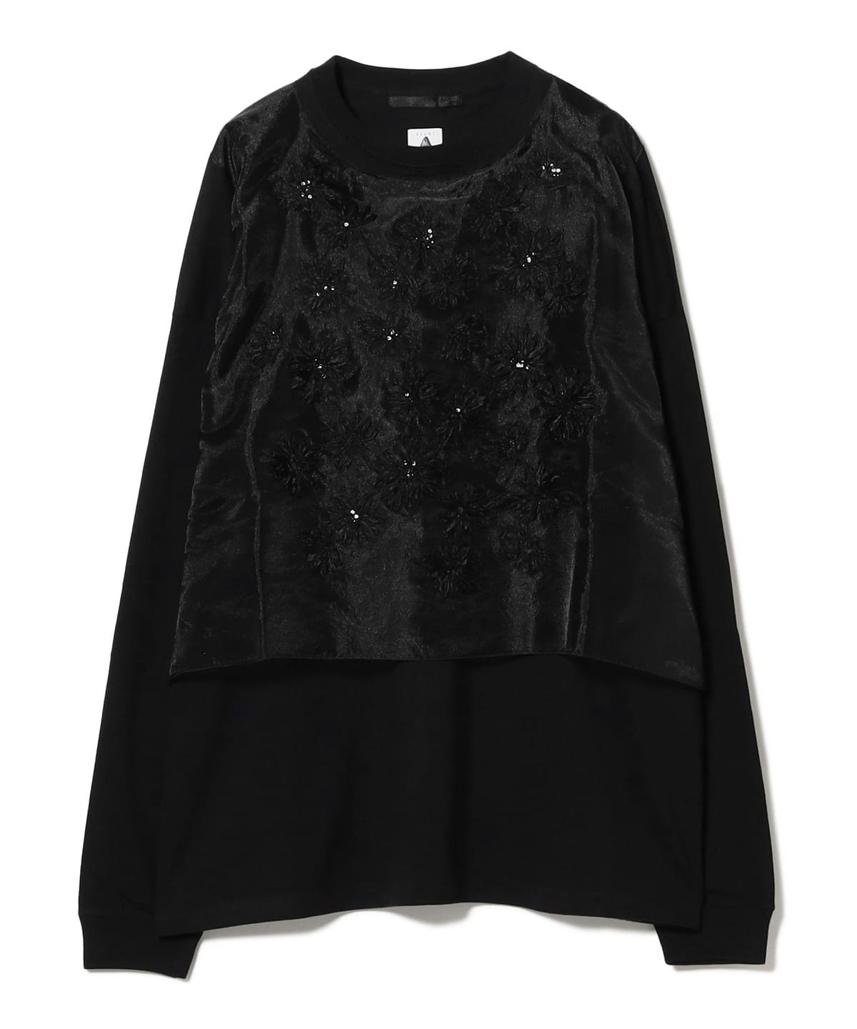 Yuumi ARIA ユウミアリア / Embro Long Sleeve T-shirt Tシャツ・カットソー WOMEN BLACK ONE SIZE Yuumi ARIA ユウミアリア / Embro Long Sleeve T-shirt Tシャツ・カットソー WOMEN BLACK ONE SIZE