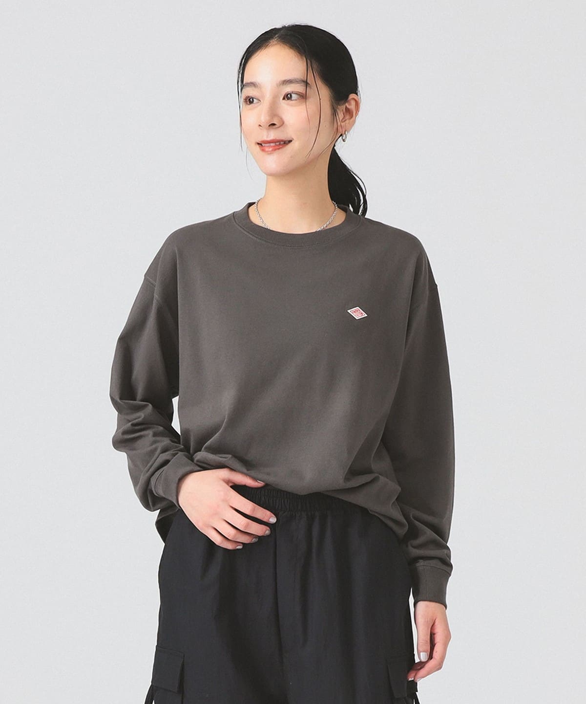 DANTON ダントン / ソリッド ロングスリーブ Tシャツ Tシャツ・カットソー WOMEN 080 COAL GREY M DANTON ダントン / ソリッド ロングスリーブ Tシャツ Tシャツ・カットソー WOMEN 080 COAL GREY M