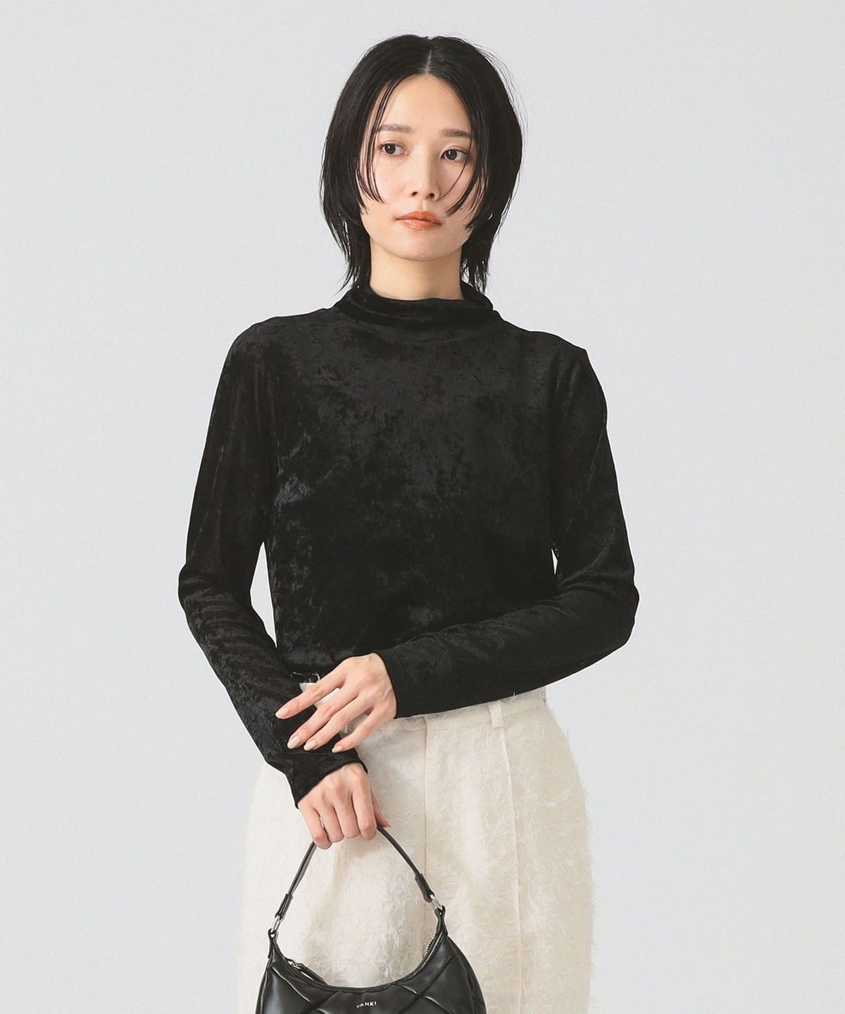 ベロア チュール ハイネック トップス トップス WOMEN BLACK ONE SIZE ベロア チュール ハイネック トップス トップス WOMEN BLACK ONE SIZE