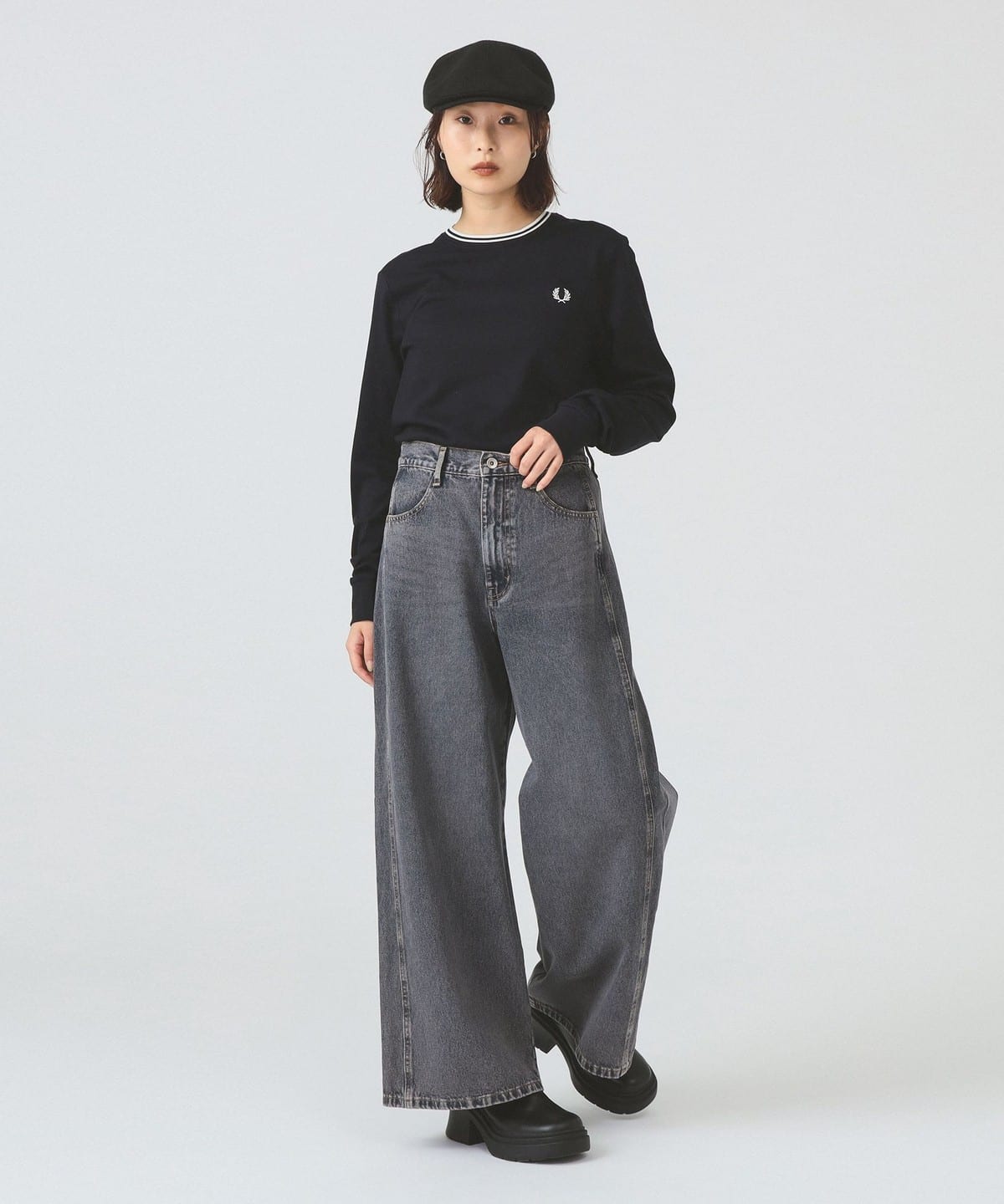 FRED PERRY × BEAMS / 別注 Long Sleeve Twin Tipped Shirt 【公式通販】