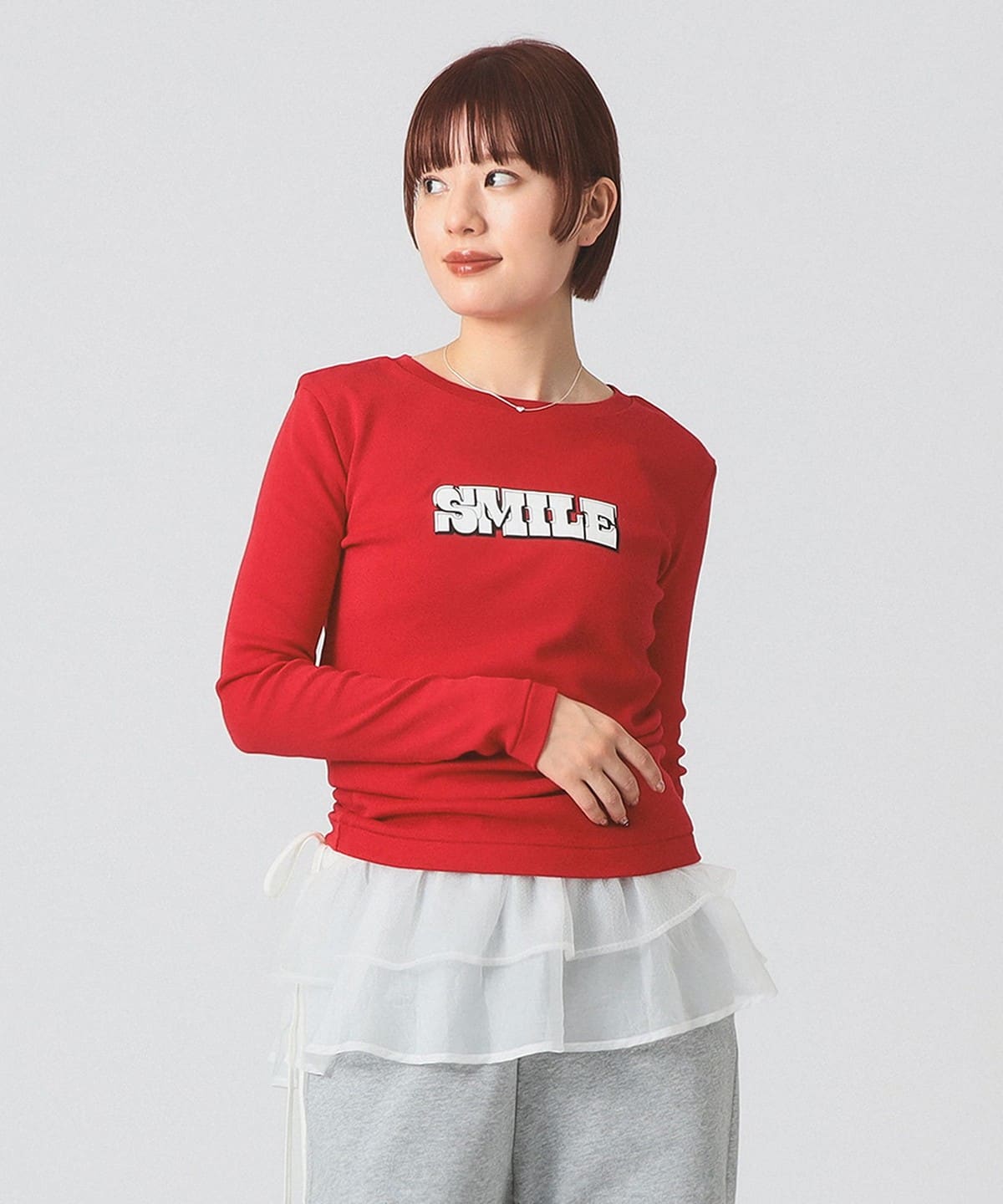 【別注】athletic wear MASON / メッセージ ロングスリーブ Tシャツ Tシャツ・カットソー WOMEN red ONE SIZE 【別注】athletic wear MASON / メッセージ ロングスリーブ Tシャツ Tシャツ・カットソー WOMEN red ONE SIZE