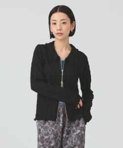 カット ジャカード ジップ シャツ