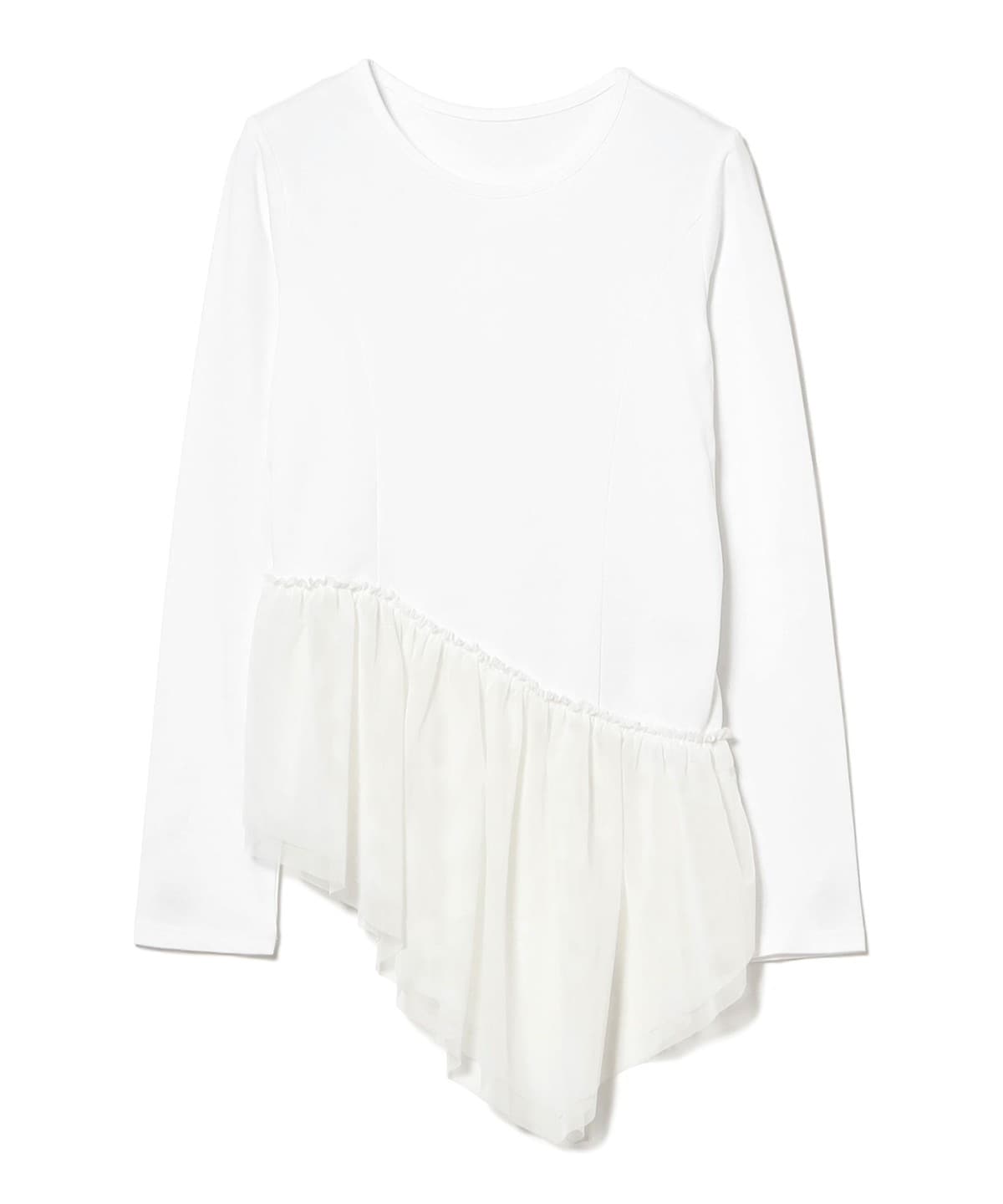 Ray BEAMS Ray BEAMS Cut-Around Asymmetrical Hem T-Shirt (T-shirts 