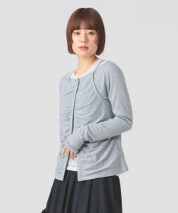 【+10%ポイントUP】キャミソール レイヤード ギャザー Tシャツ