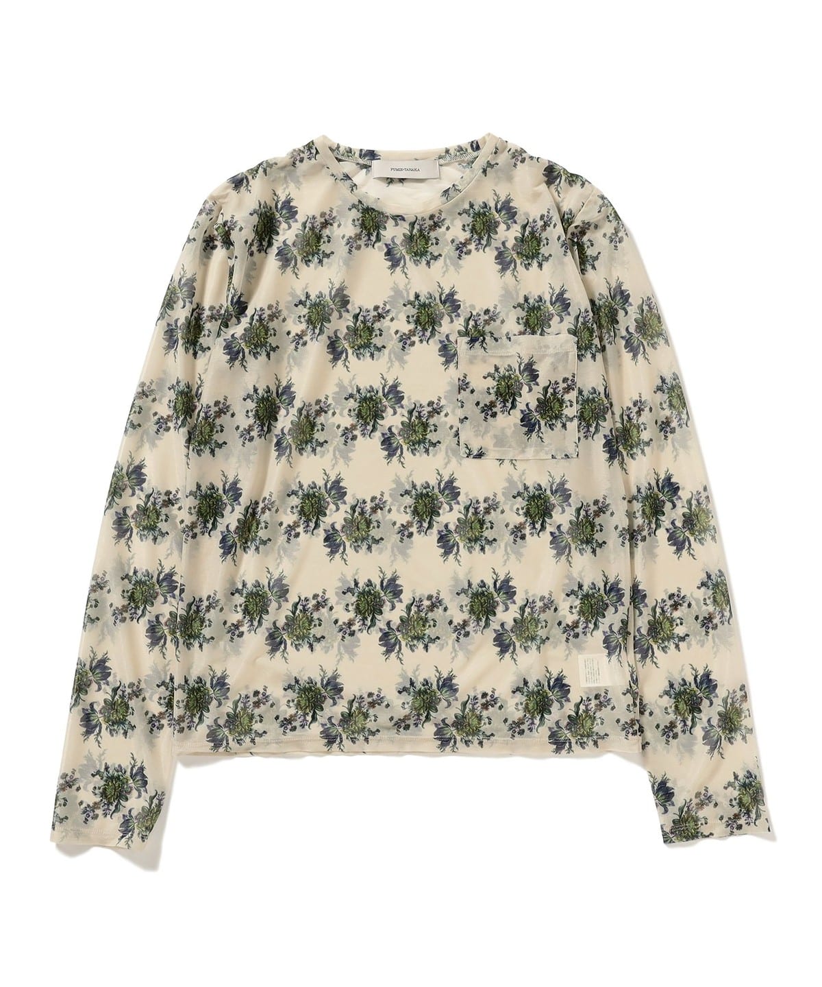 Ray BEAMS（レイ ビームス）FUMIE=TANAKA / Sheer Print Long T（T