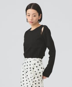 ショルダー オープン ロングスリーブ Tシャツ