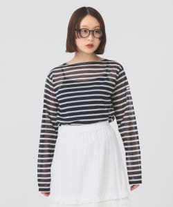 ORCIVAL / シースルー ボーダー ロングスリーブ カットソー