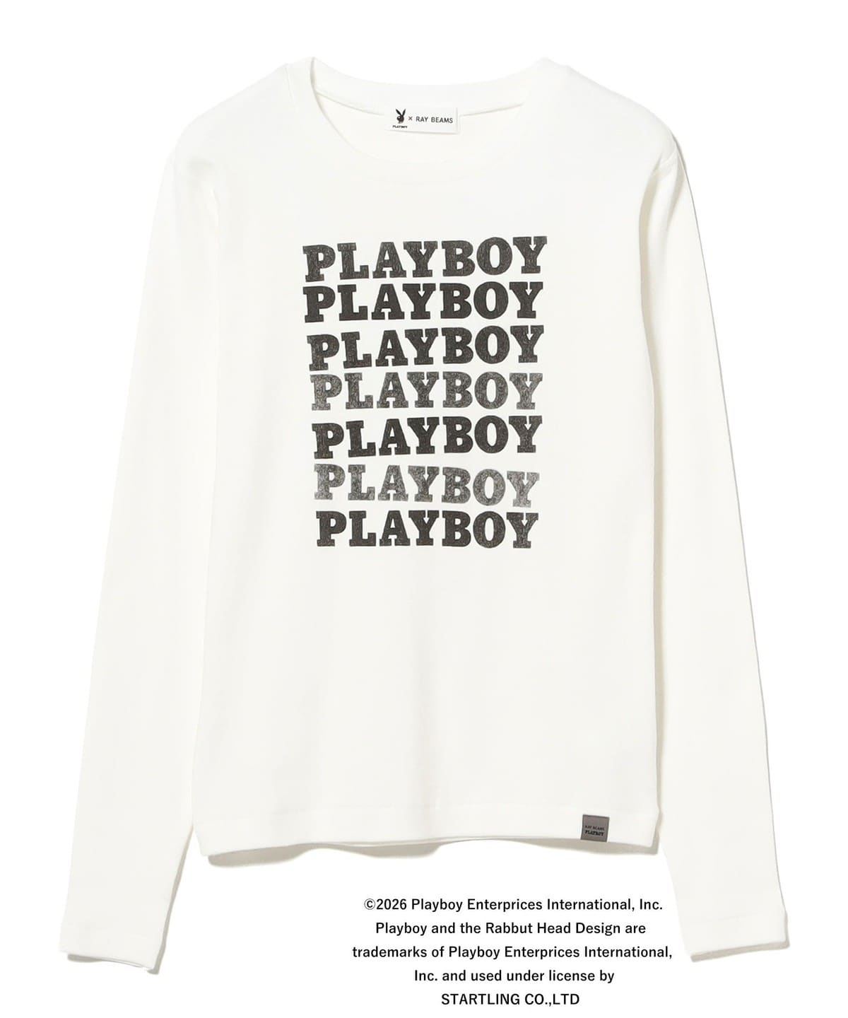 Ray BEAMS（レイ ビームス）【別注】PLAY BOY / ロゴ ロングスリーブ T