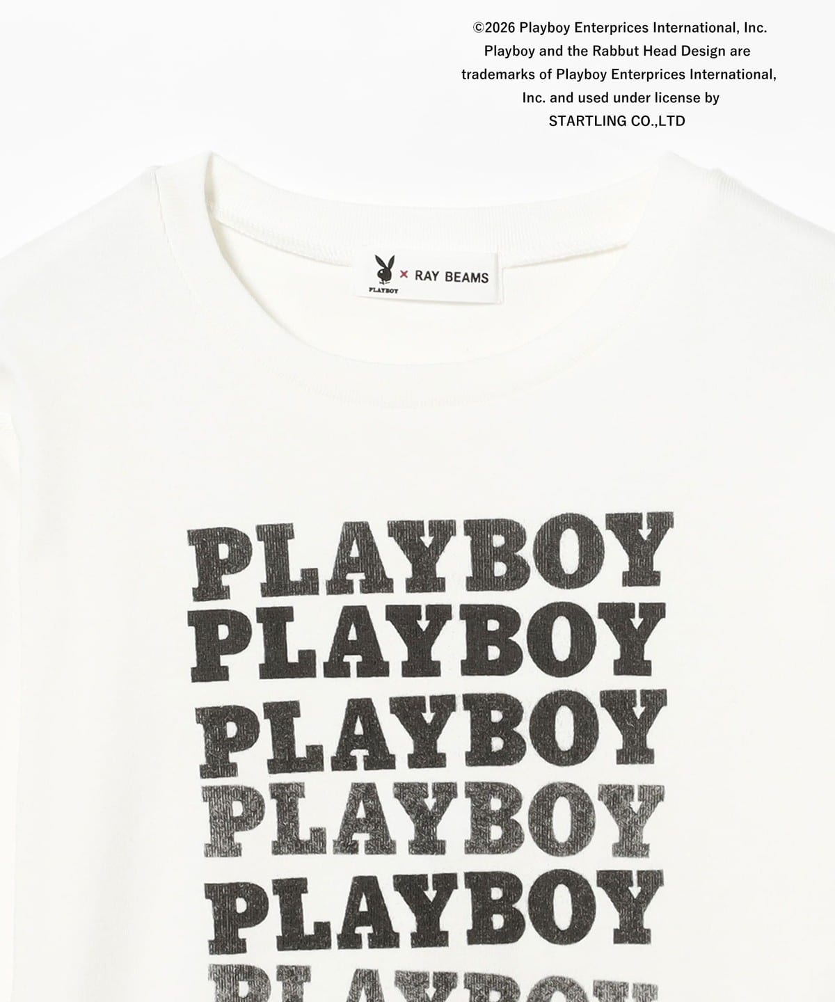 Ray BEAMS（レイ ビームス）【別注】PLAY BOY / ロゴ ロングスリーブ T