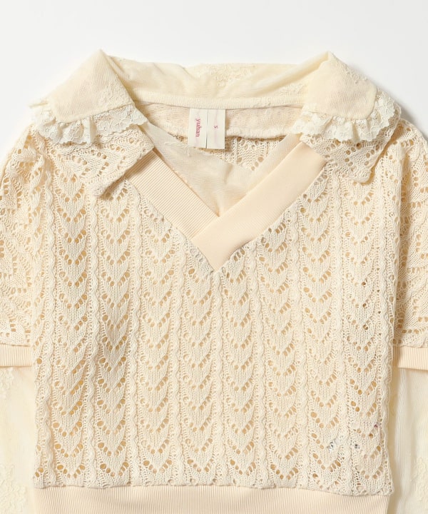 YUHAN WANG / Layered Lace Top
