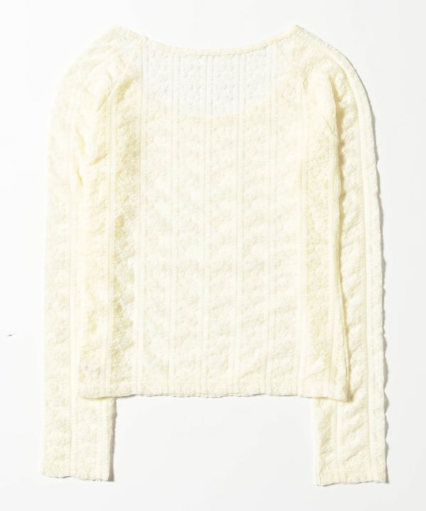 【別注】cooomy. / Lace Long Sleeve T-shirt