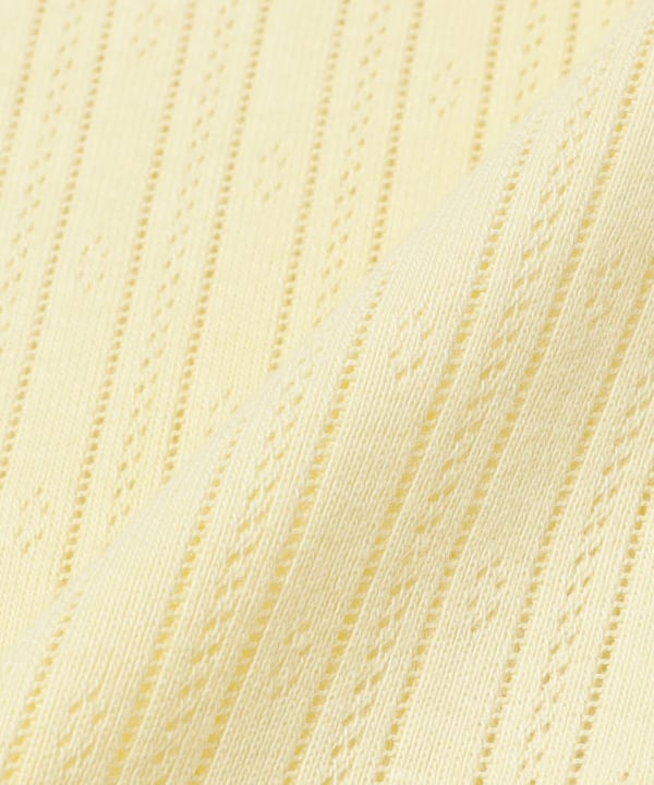 孔眼荷葉邊褶邊亨利領
