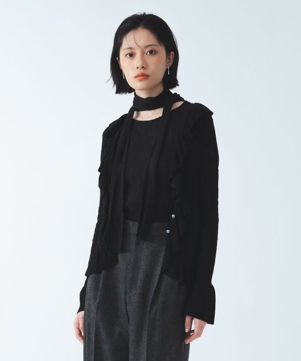 レース ボウカラー Tシャツ