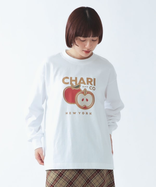 【別注】CHARI&CO × Ray BEAMS / BIG APPLE CITY TEE BEAMS STAFF：H164　Size：ONE SIZE