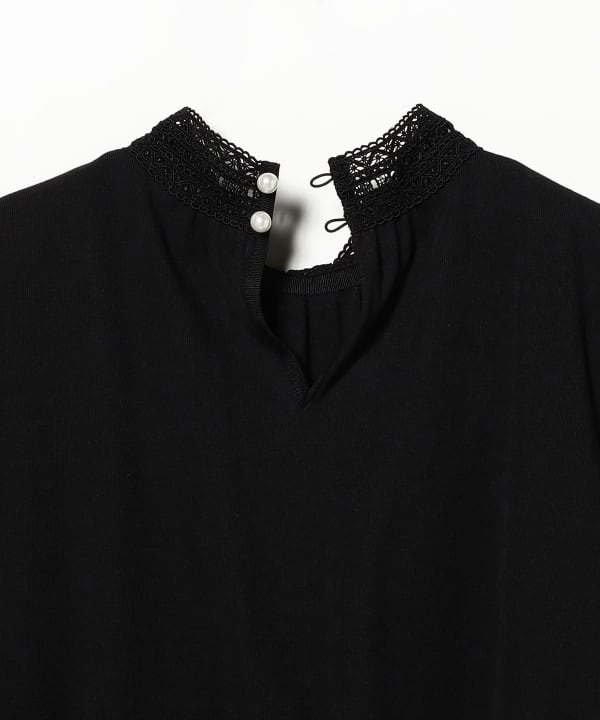 MUVEIL / レース ネック カットソー