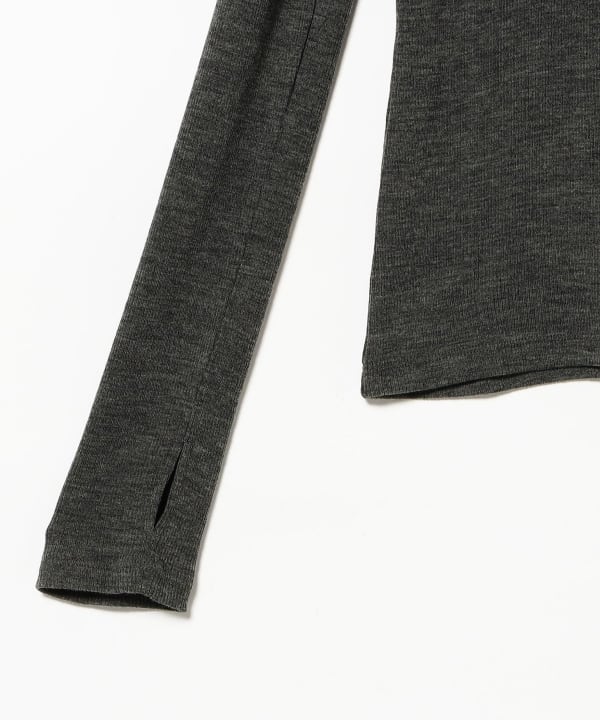 JOHN LAWRENCE SULLIVAN / WOOL JERSEY HI NECK TOP