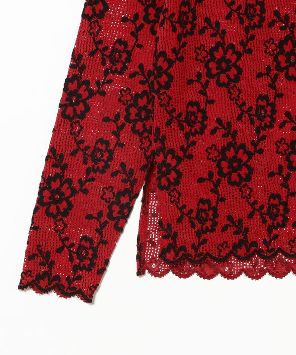 RhodolirioN / Crew Neck Tee Flower Lace
