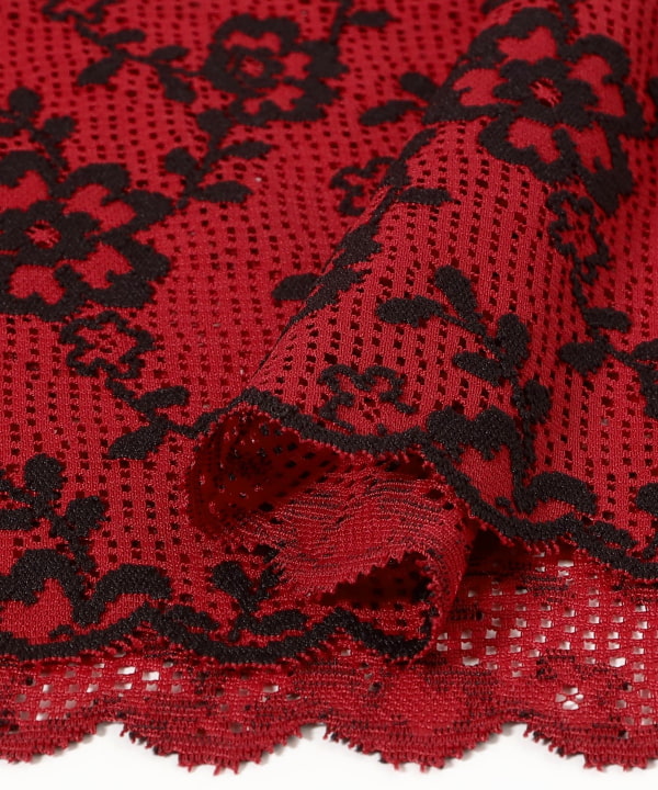 RhodolirioN / Crew Neck Tee Flower Lace