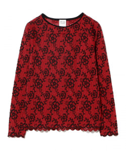 RhodolirioN / Crew Neck Tee Flower Lace