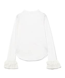 RhodolirioN / Ribbed Lace Cuff Pullover Tee