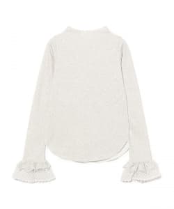 RhodolirioN / Ribbed Lace Cuff Pullover Tee