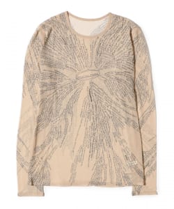 beautiful people / mind map sheer jersey tight-fit crew neck top