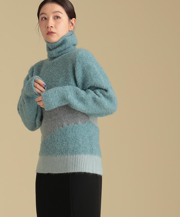 Ray BEAMS Ray BEAMS [Outlet] Ray BEAMS / Boucle Kirikae turtleneck