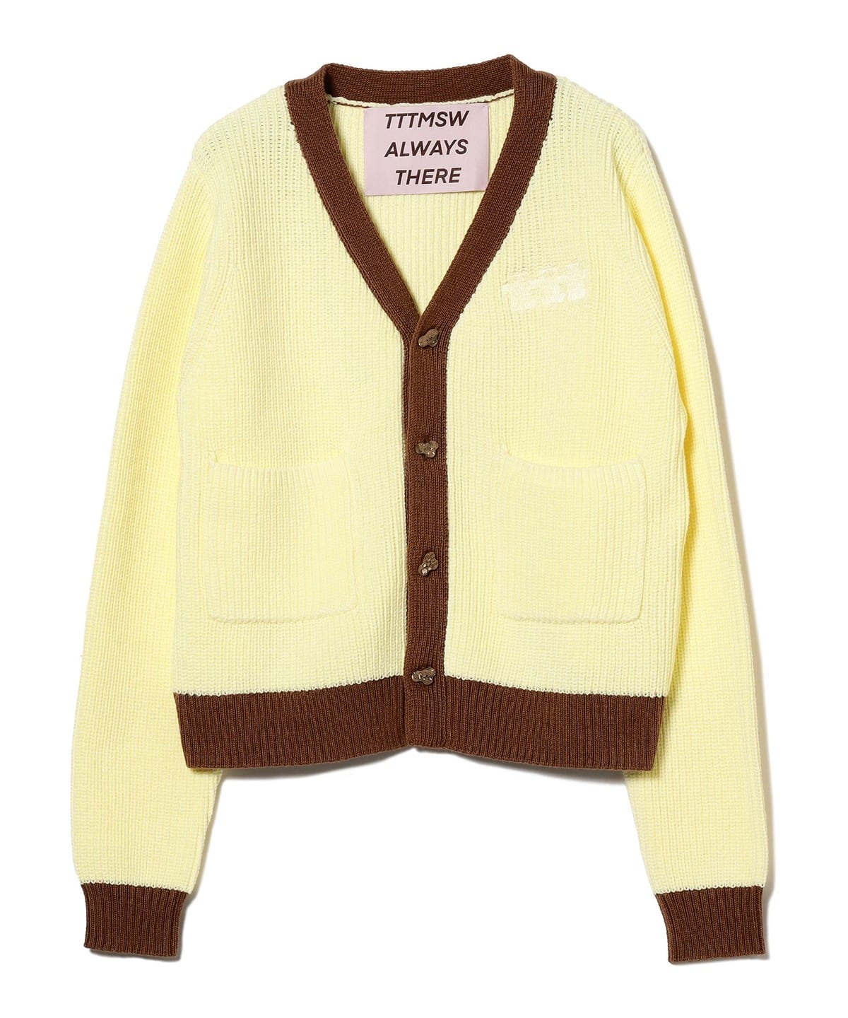 New standard knit cardigan (YELLOW) | kingsvillelawyer.com