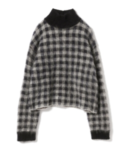▲beautiful people × Ray BEAMS / 別注 ハイネック チェックニット◇